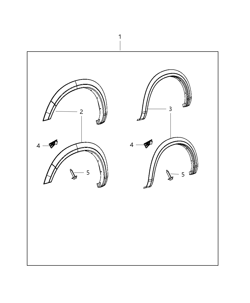 Mopar 82211720AB Molding Kit Wheel Lip Opening