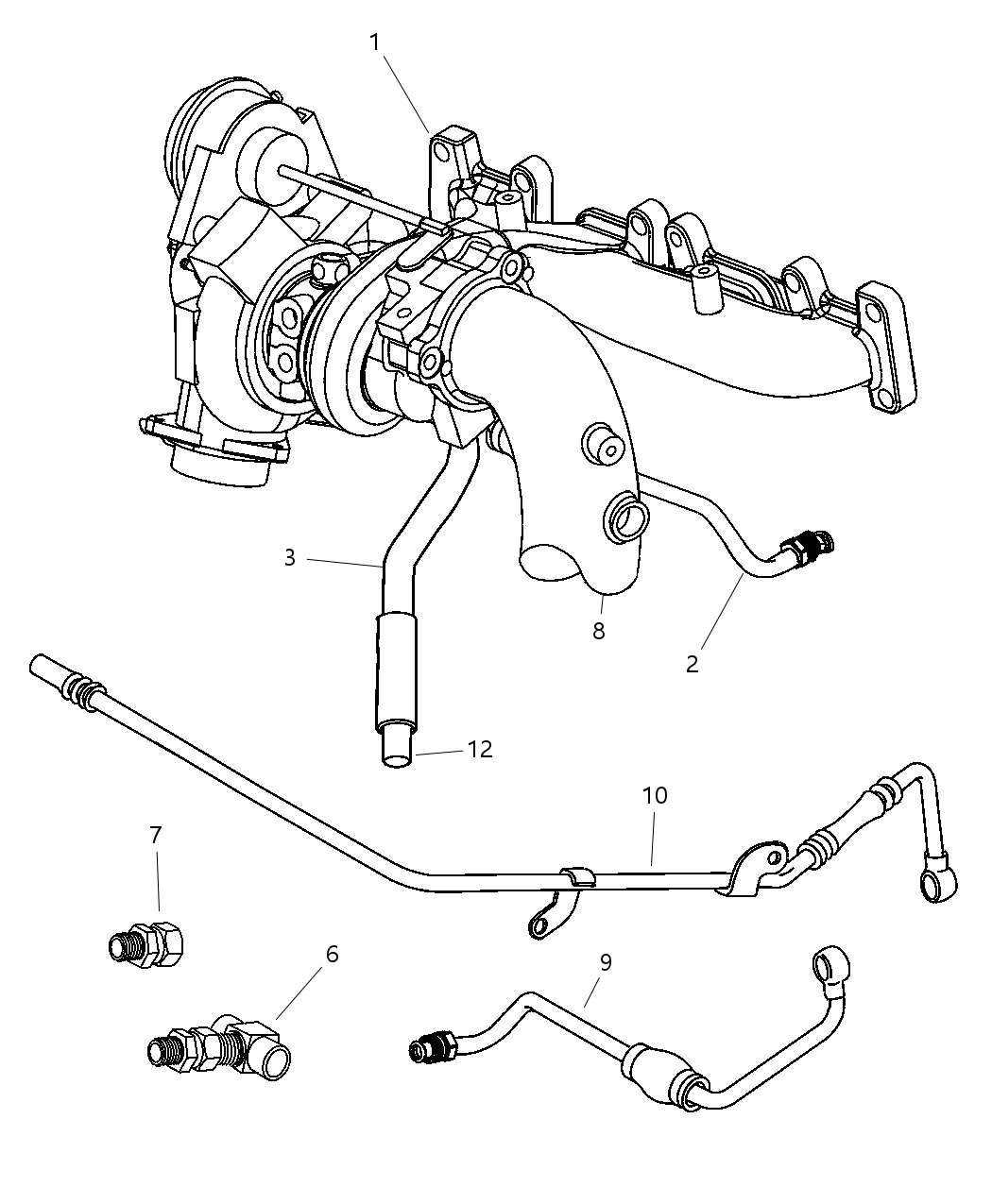 Mopar 4852405AC Tube Water Outlet
