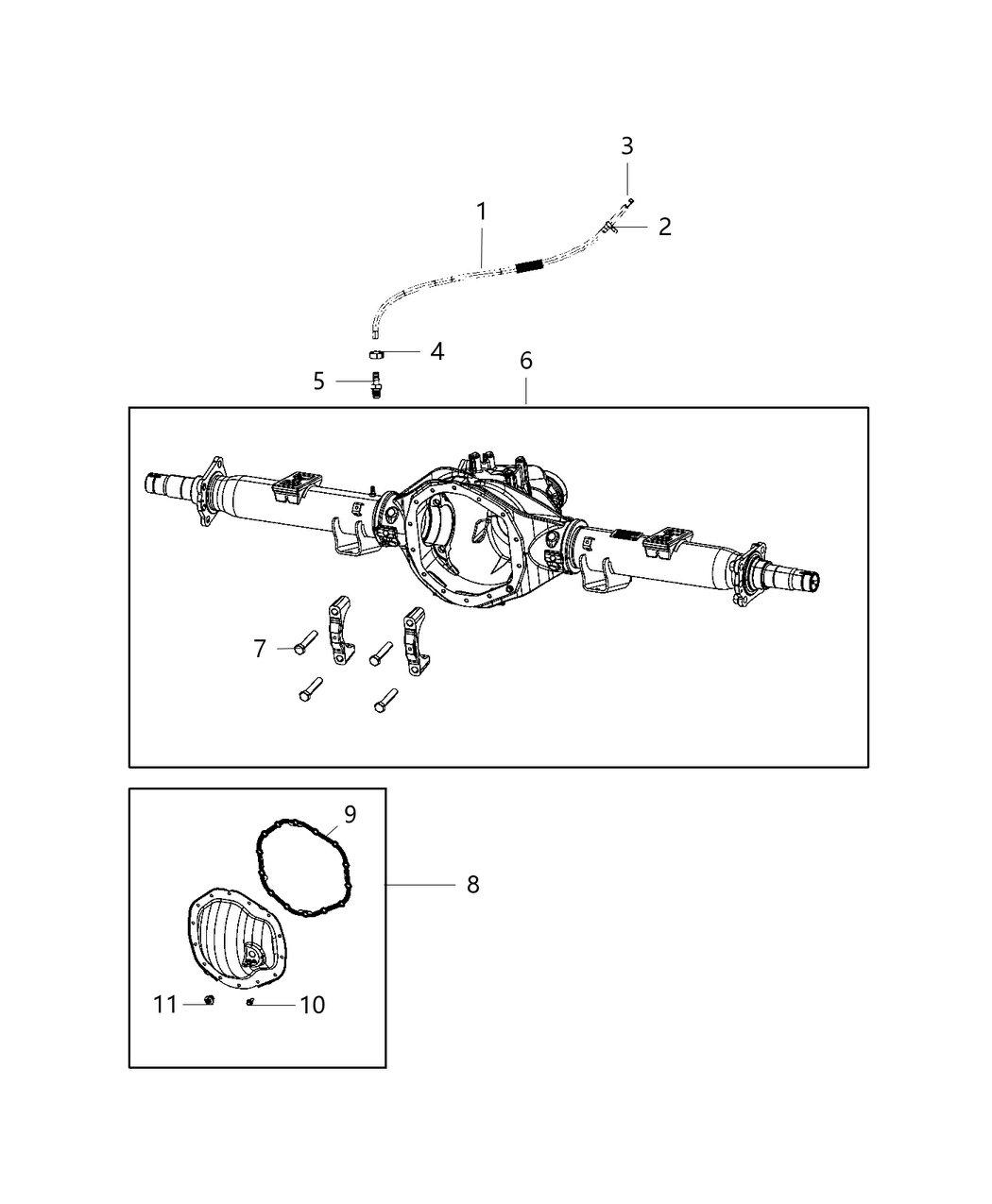 Mopar 68460130AA Housing Rear Axle