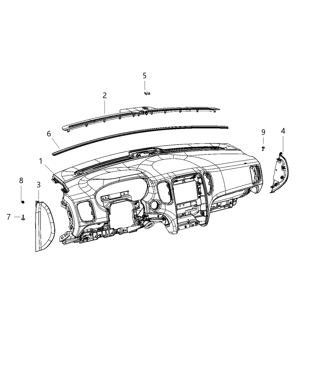 Mopar 7CS05YSAAA Instrument Panel Base Panel