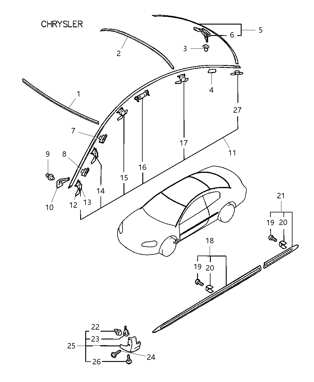 Mopar MR617509 Molding Front Door