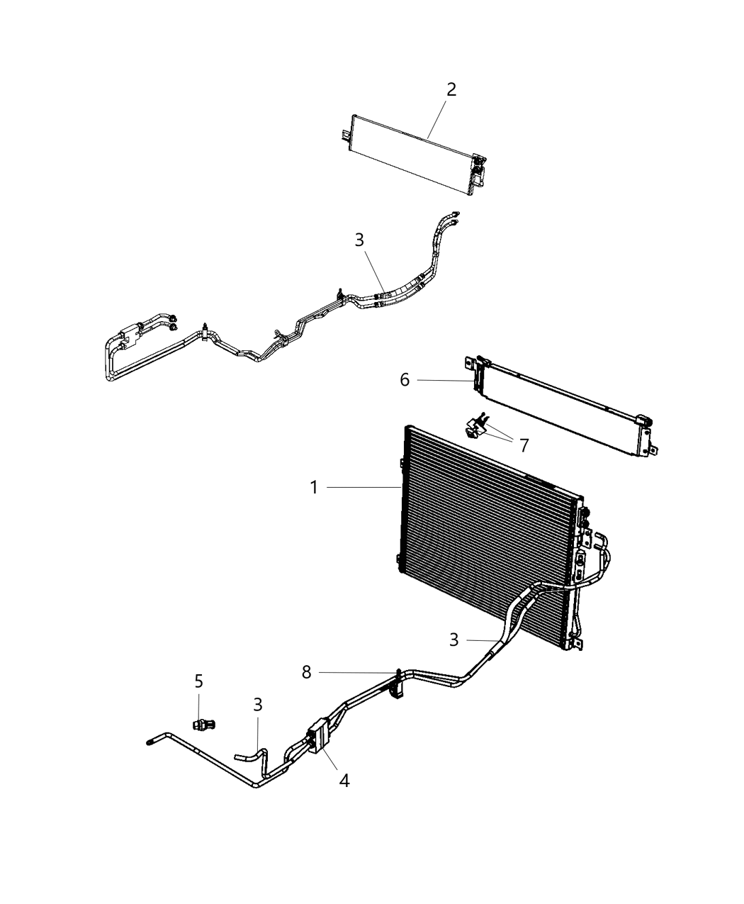 Mopar 68239598AA Hose And Tube Oil Cooler Pressure And Return