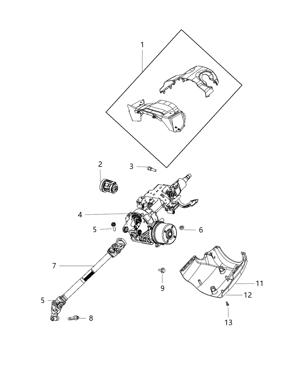 Mopar 68518663AA Screw Intermediate Shaft Attachment