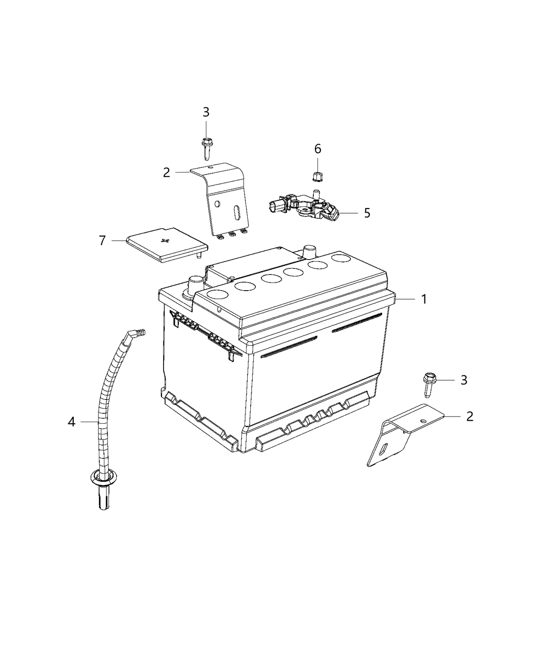 Mopar 5035443AA Battery Storage