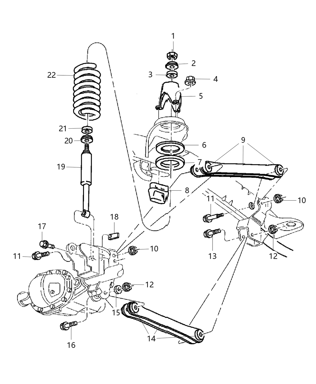 Mopar 4897473AE Shock Absorber Package Suspension Front