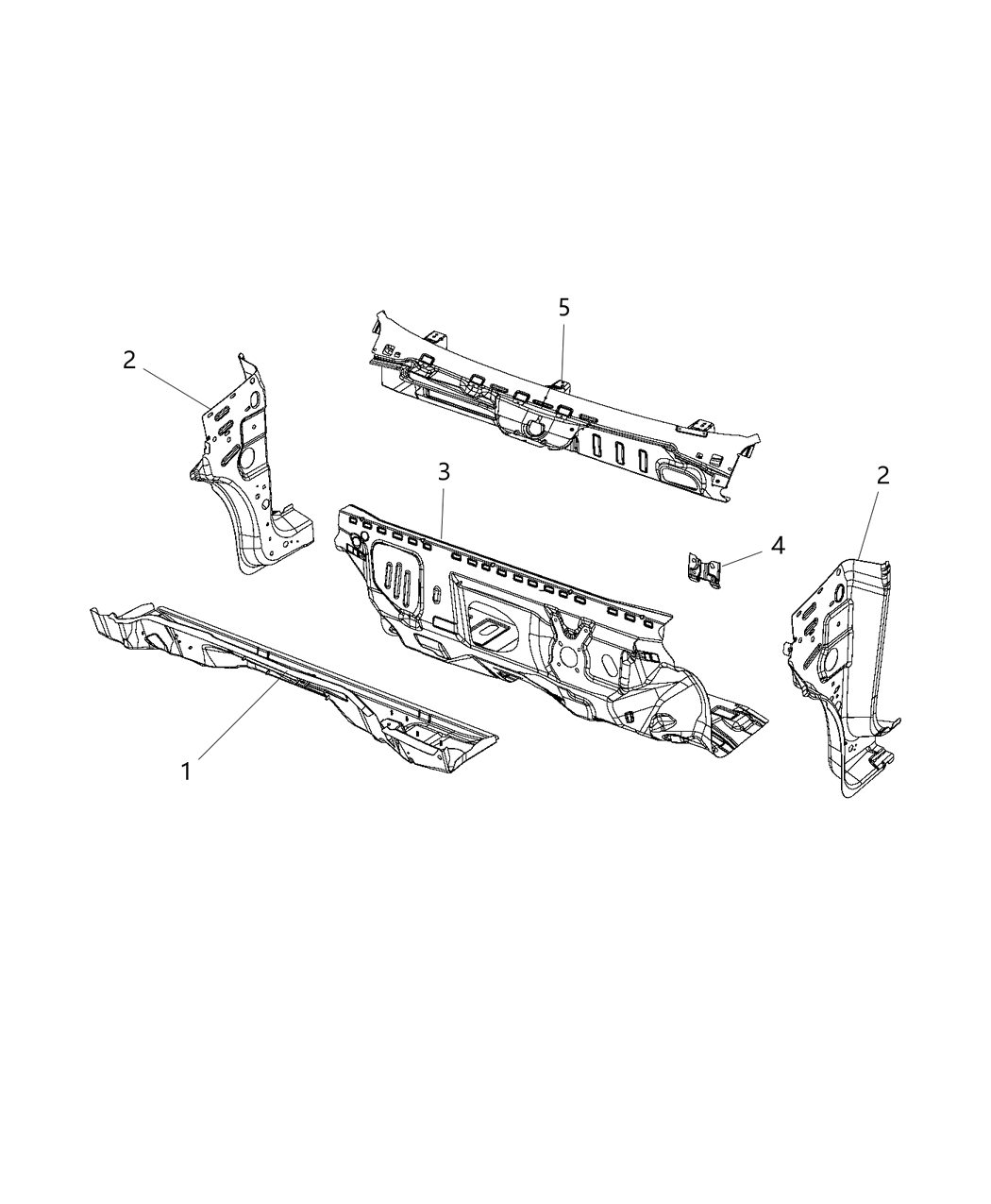 Mopar 68259247AA Reinforcement Cowl Side