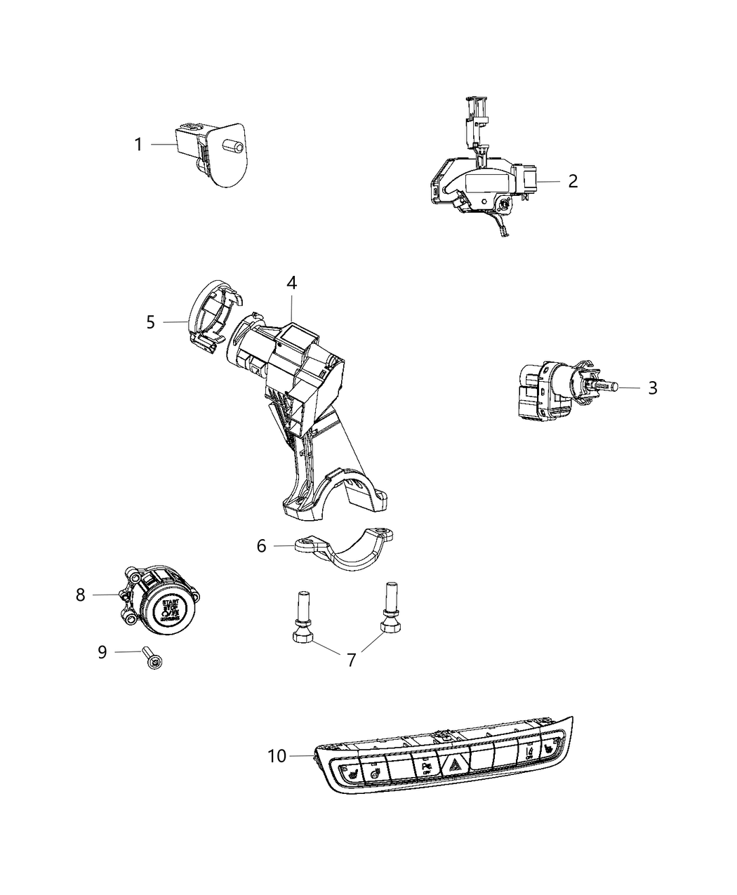 Mopar 5VV41LXHAA Switch Instrument Panel