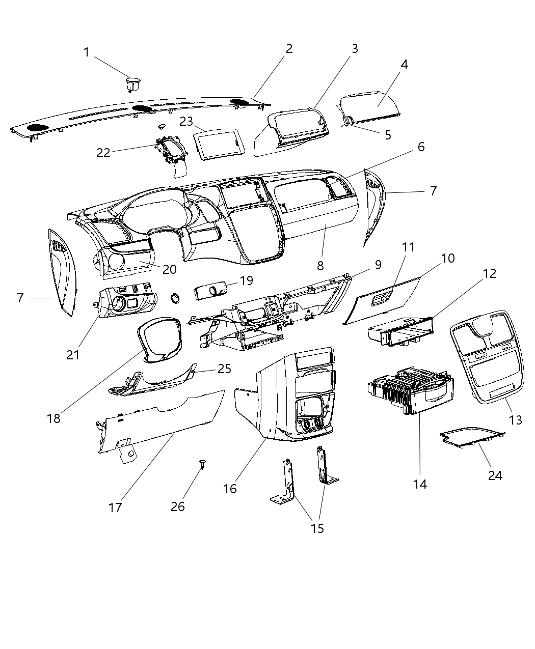 Mopar 5108237AD Plate Steering Column Cover