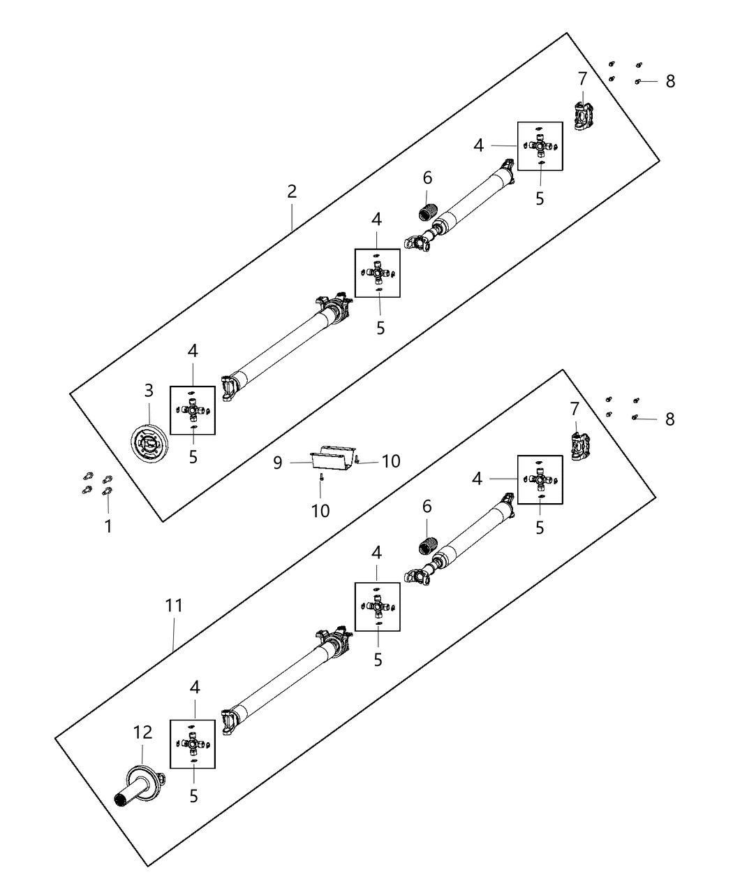 Mopar 5146852AA Bracket Drive Shaft Center Bearing