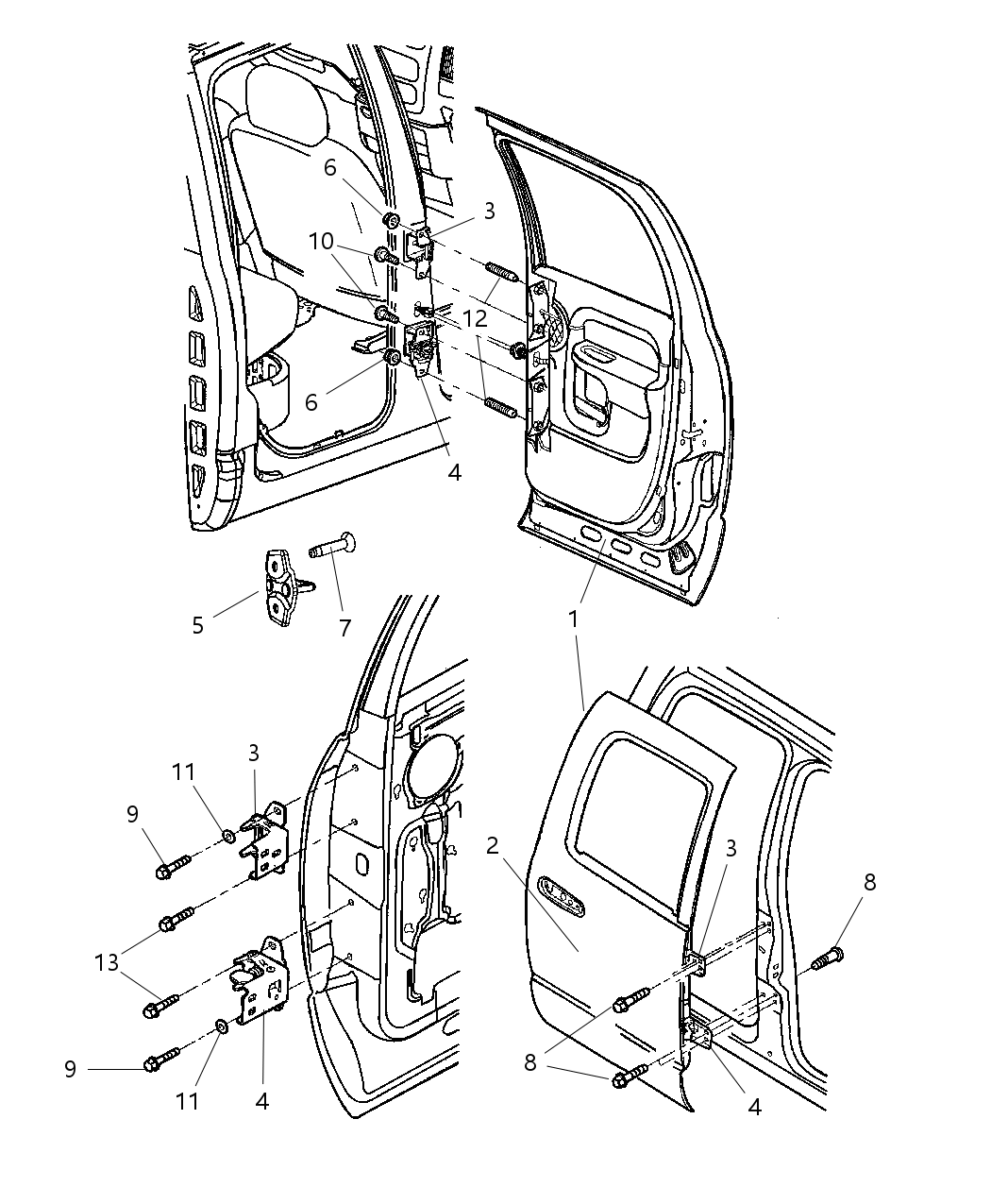 Mopar 55276997AB Door Rear