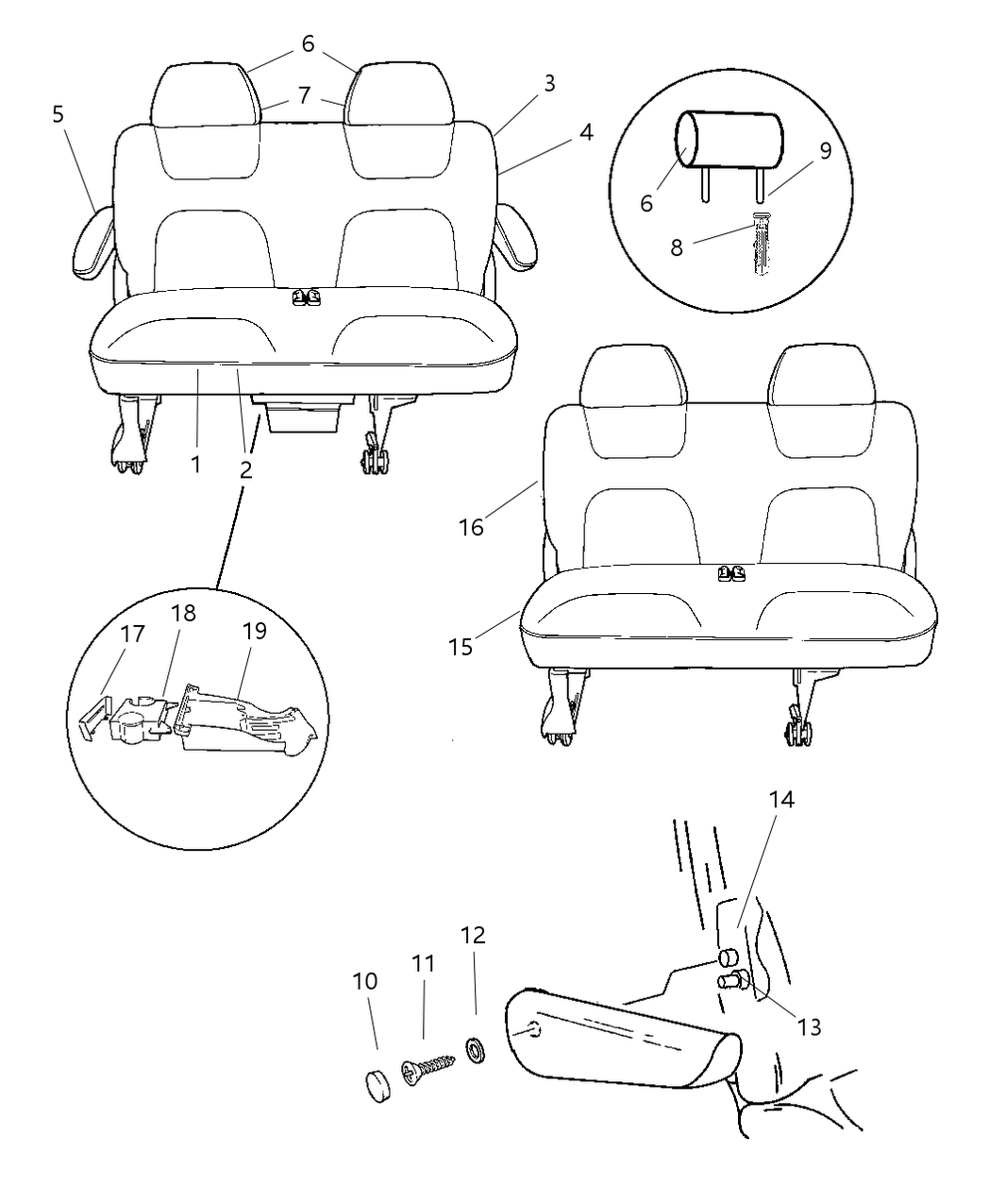 Mopar MV39SC3 Cushion, W/Spring/Frame, Pad And Cover