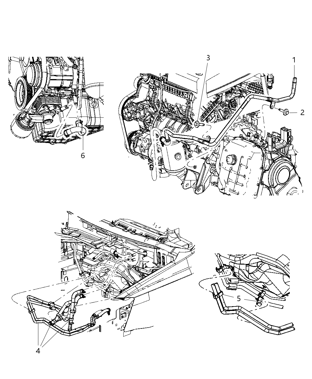 Mopar 4677610AC Hose And Tube Heater Return
