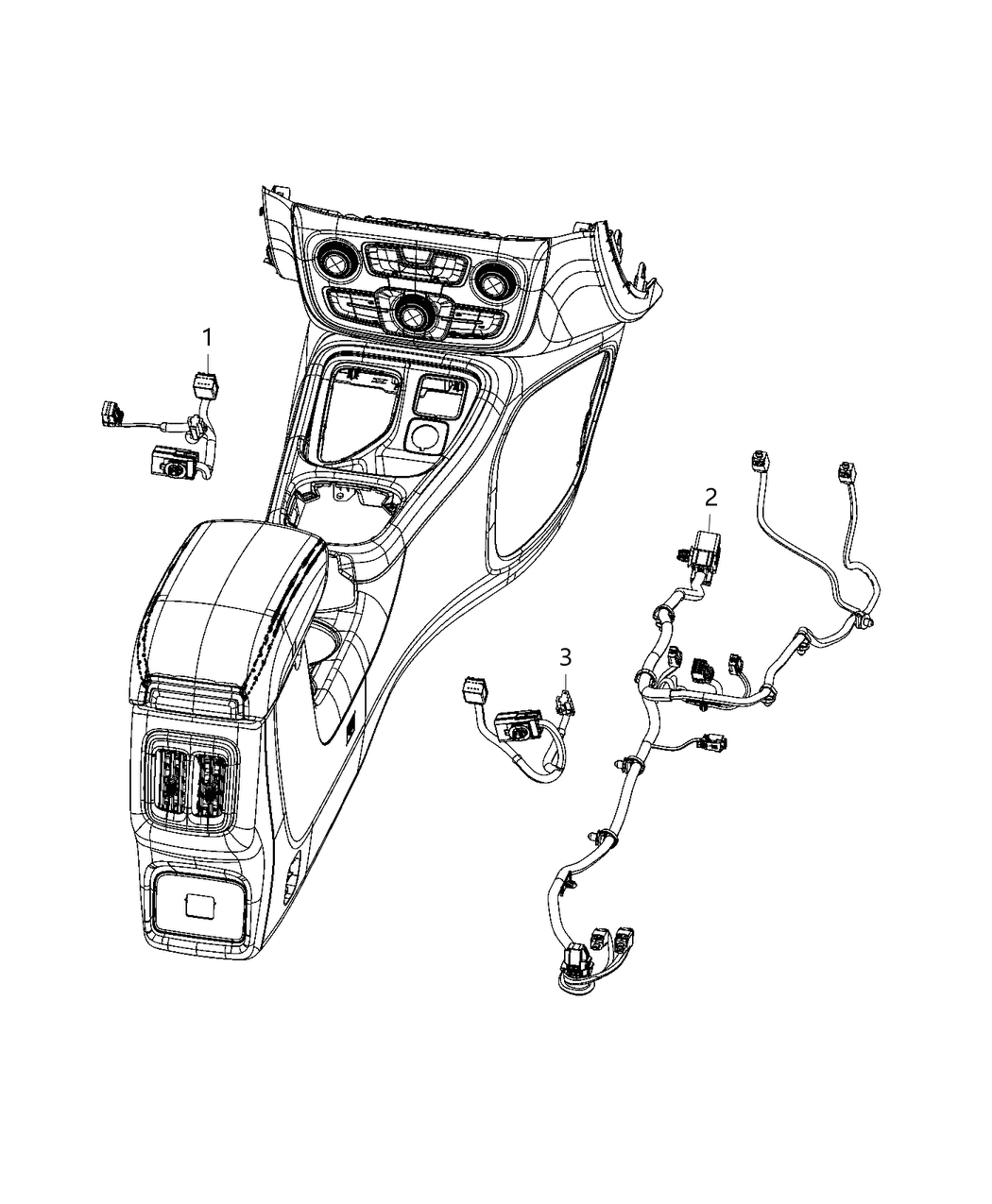 Mopar 68396088AB Wiring Console