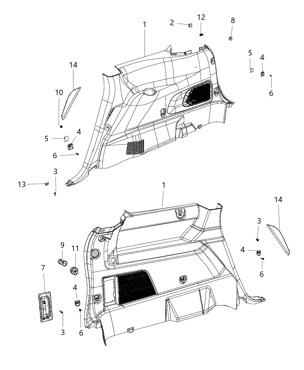 Mopar 68143042AA Button Cargo Tie Down