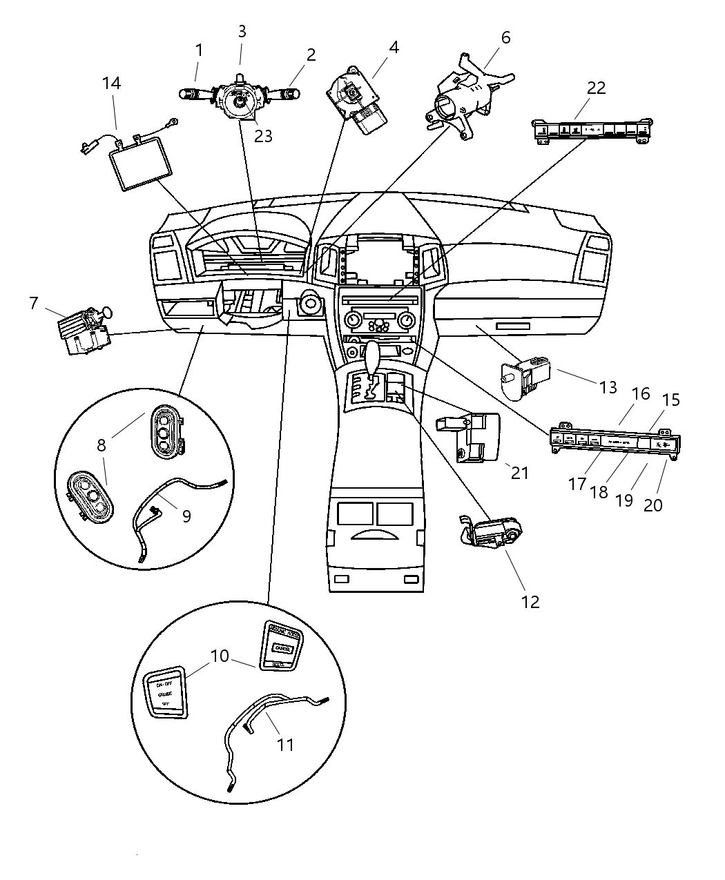 Mopar 56050769AE Hazard Switch
