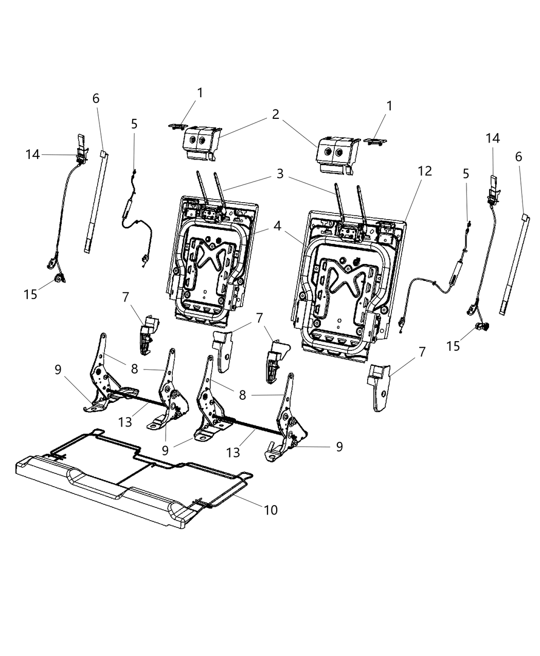 Mopar 1RA39DX9AA Panel Seat Back
