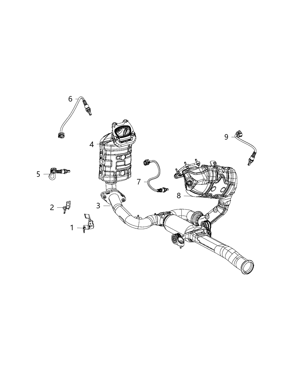 Mopar 68428194AA Bracket Oxygen Sensor Passenger Side After Cat Converter