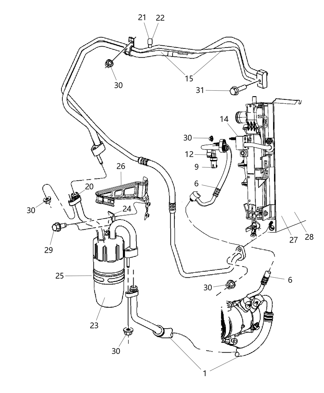 Mopar 5189357AA Suction Line O-Ring