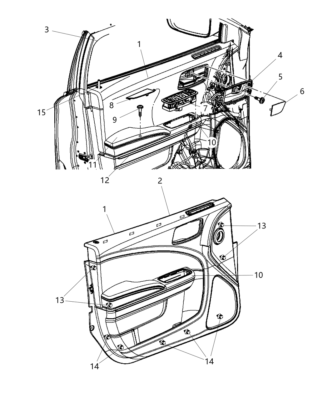 Mopar 5PF021XCAD Panel Assembly Front Door Trim