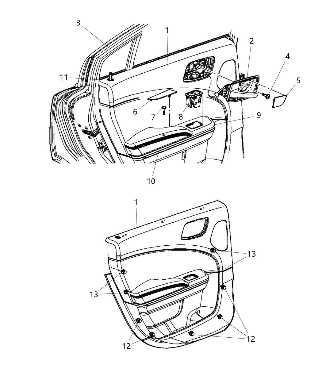 Mopar 5MG521V5AC Panel Rear Door