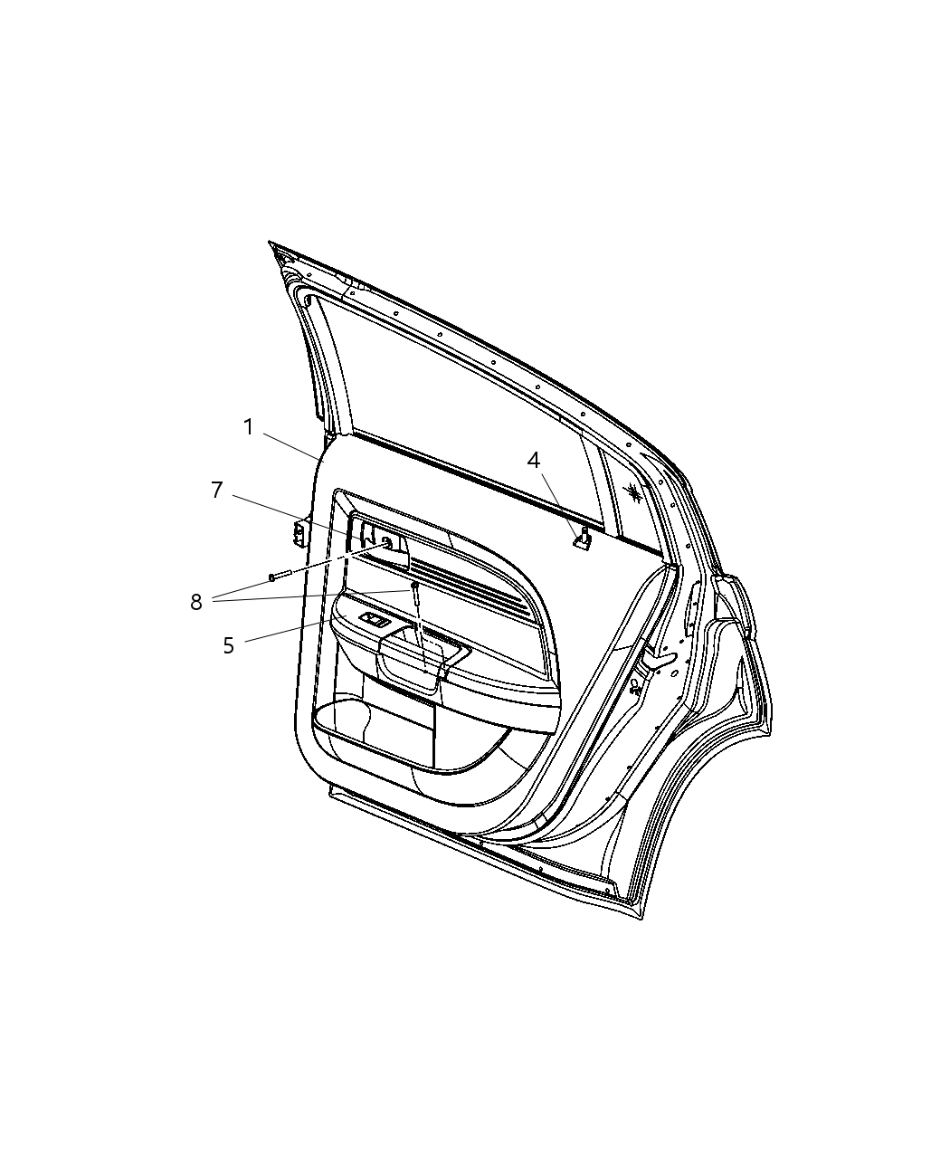 Mopar 68019015AA Handle, Inside Screw