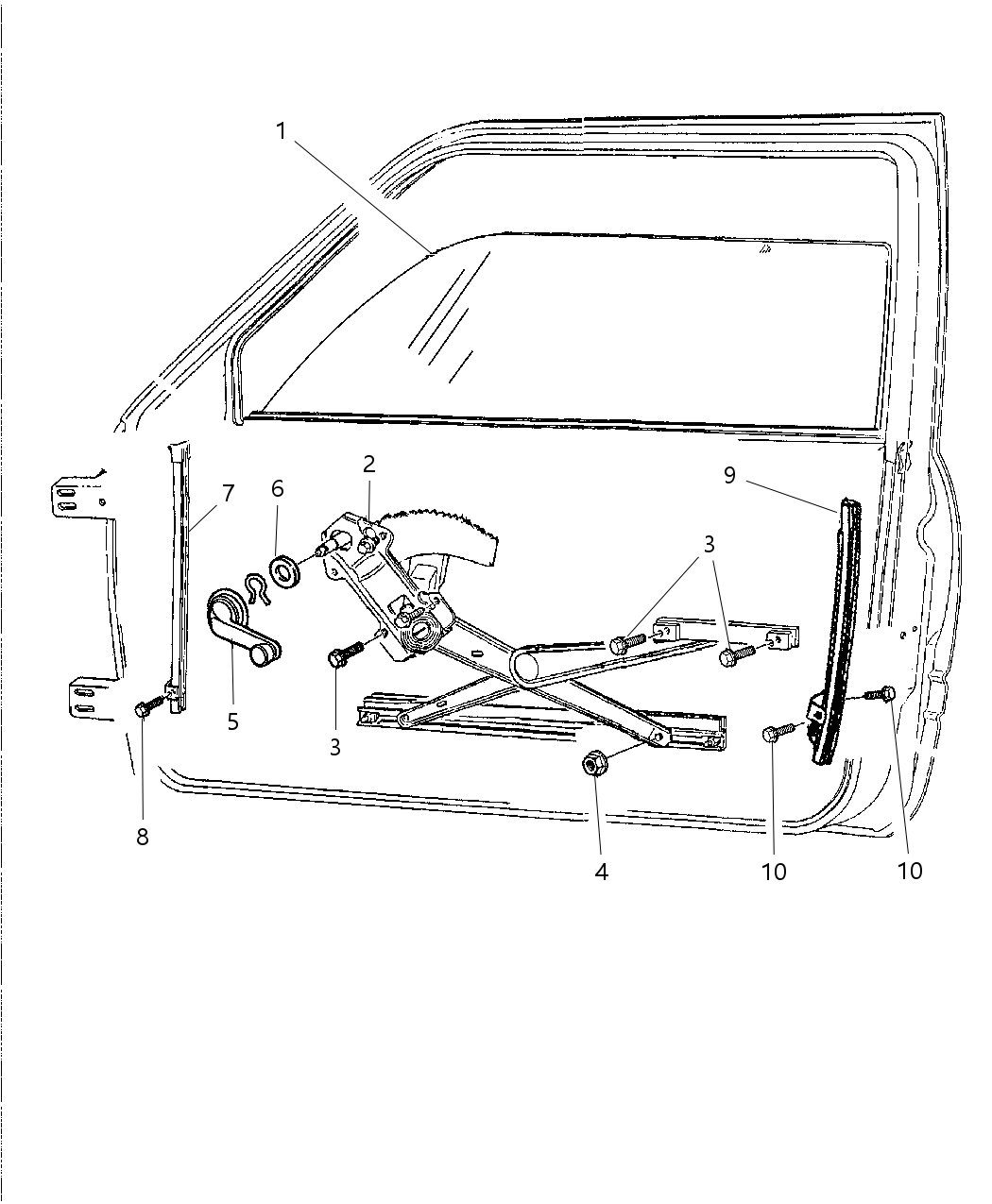 Mopar 4883358AA Sash Channel, Lower