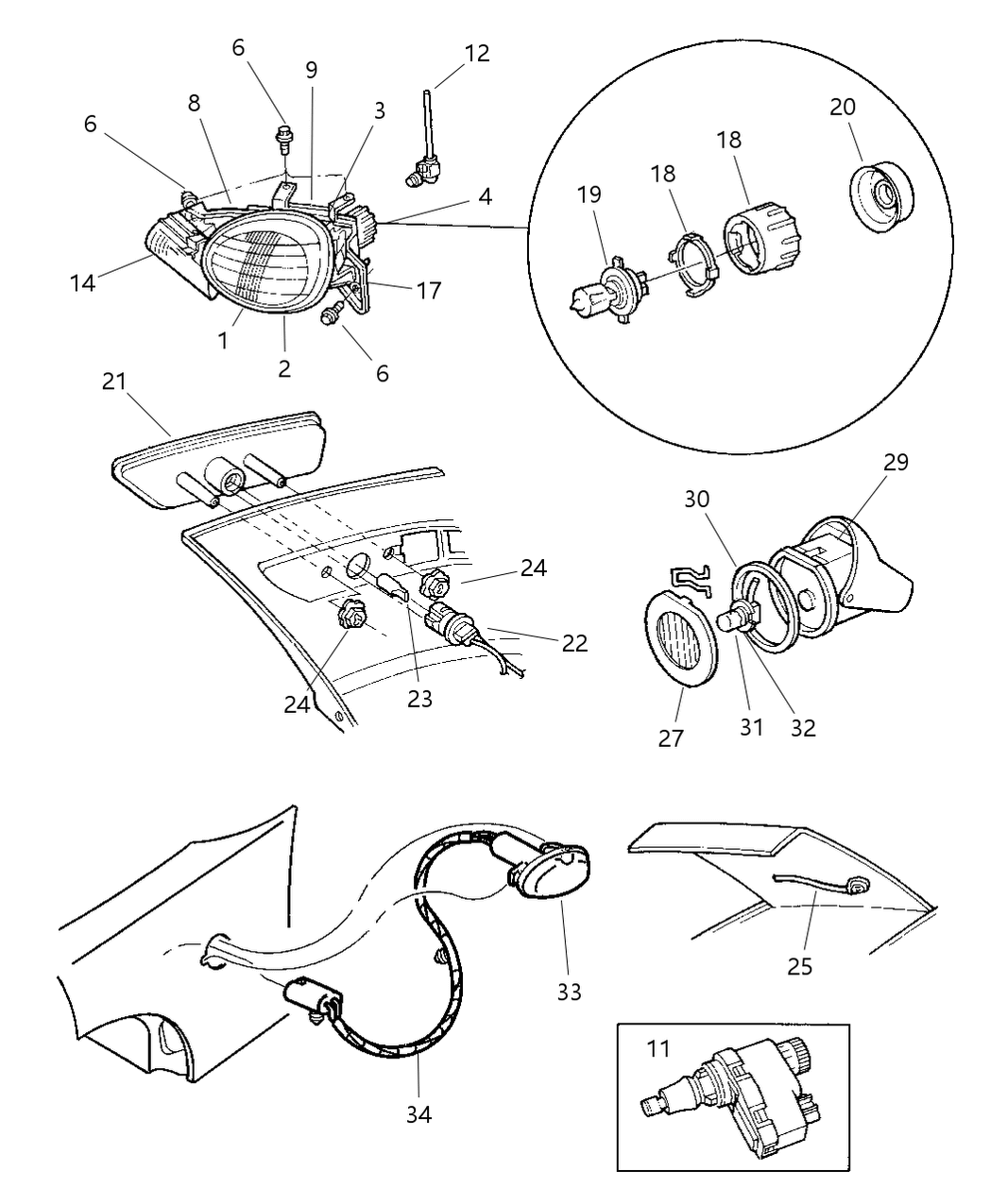 Mopar 4857115 Gasket Side Marker Lamp
