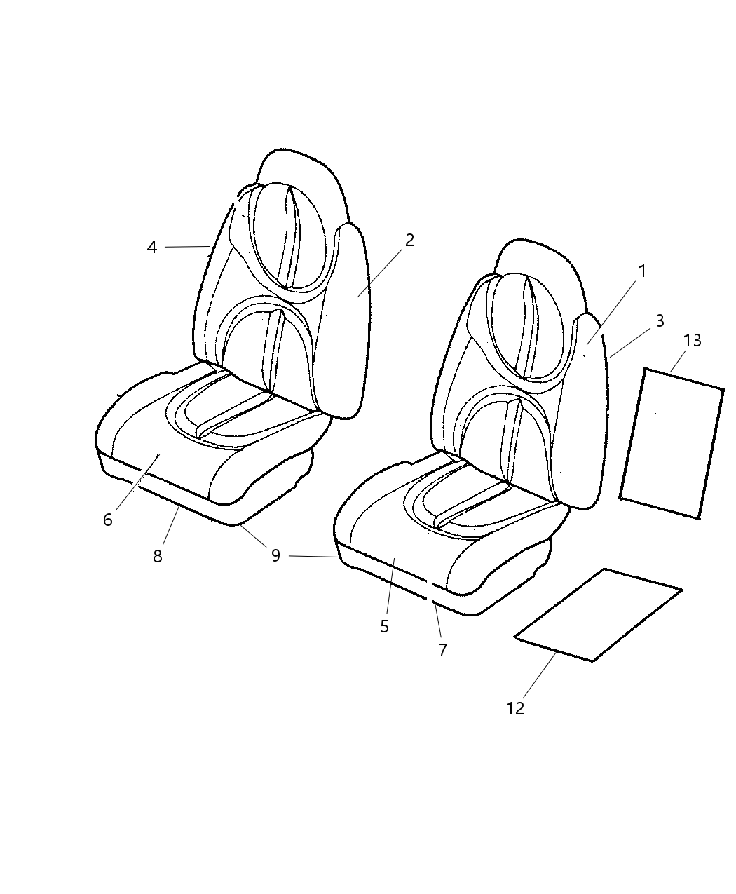 Mopar UT511L5AA Back Front Seat Driver , (Includes Cover)