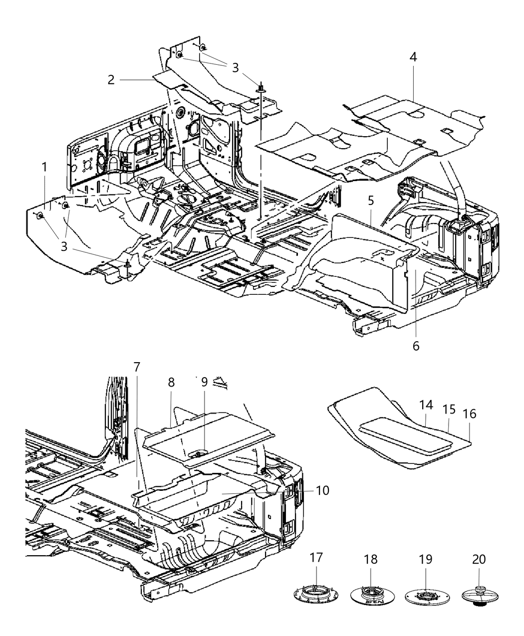 Mopar 5PL301X9AA Carpet Front Floor Right