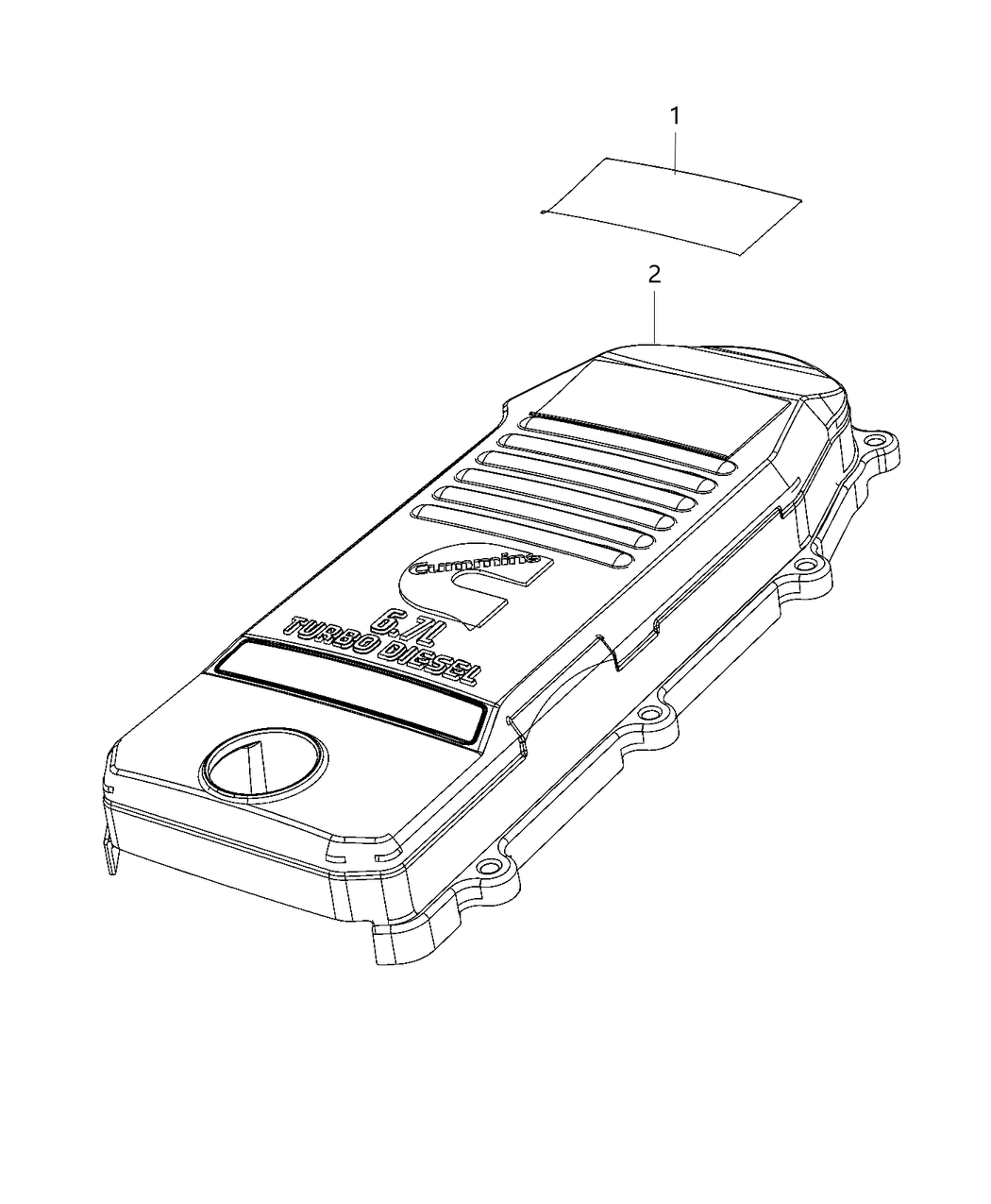 Mopar 68422290AA Data Plate Engine Identification