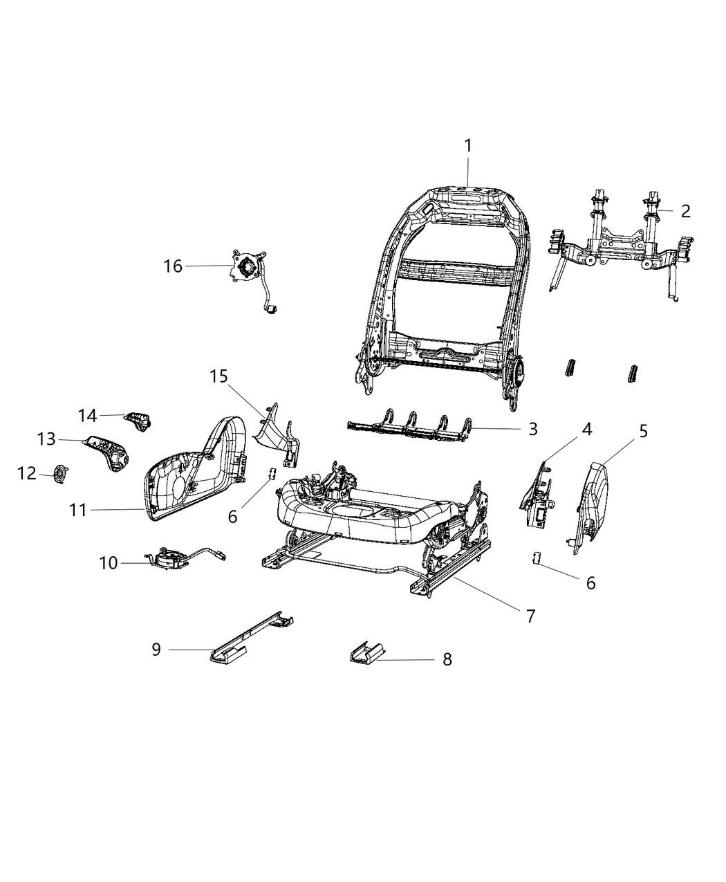Mopar 68248866AA Bracket Sensor Mounting Occupant Classification