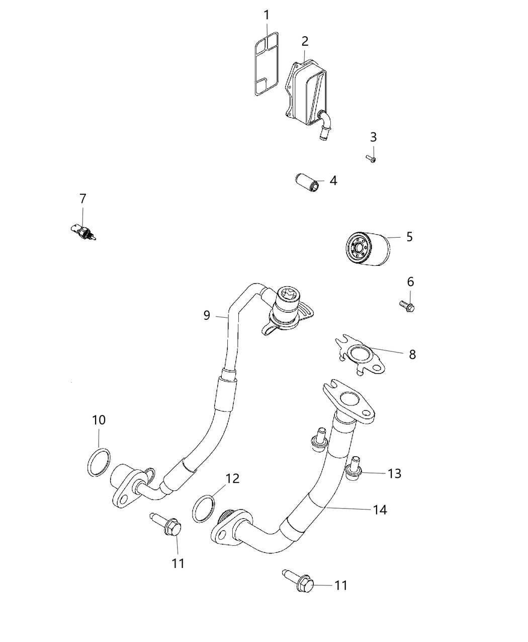 Mopar 68439850AA Connector Oil Filter
