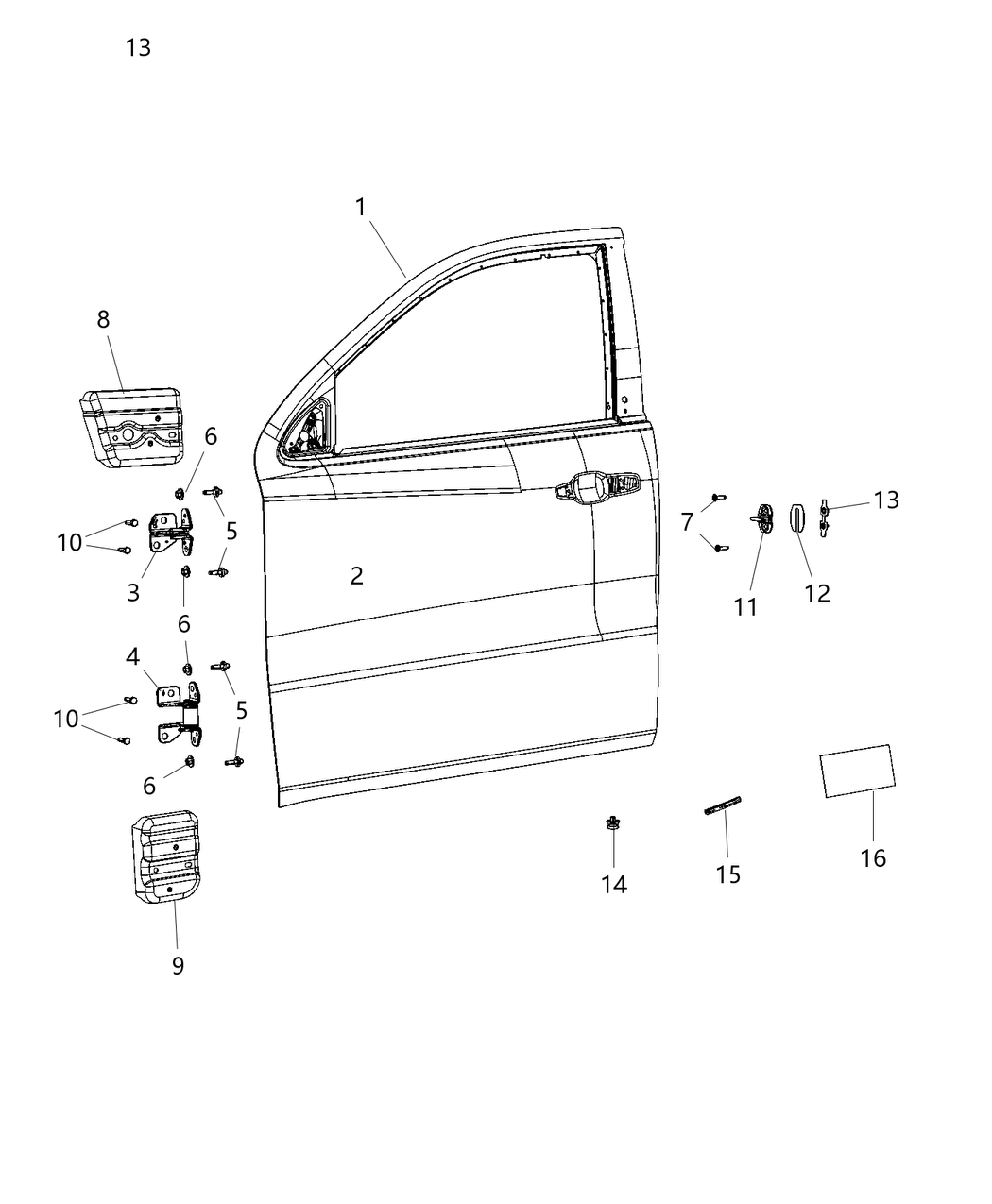 Mopar 68036247AC Tapping Plate Door Hinge