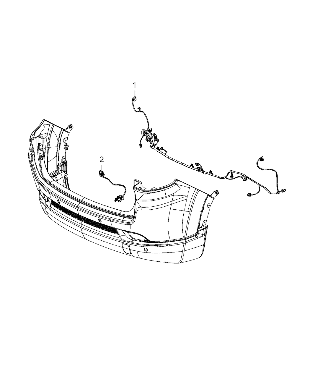Mopar 68447645AA Wiring Rear Fascia