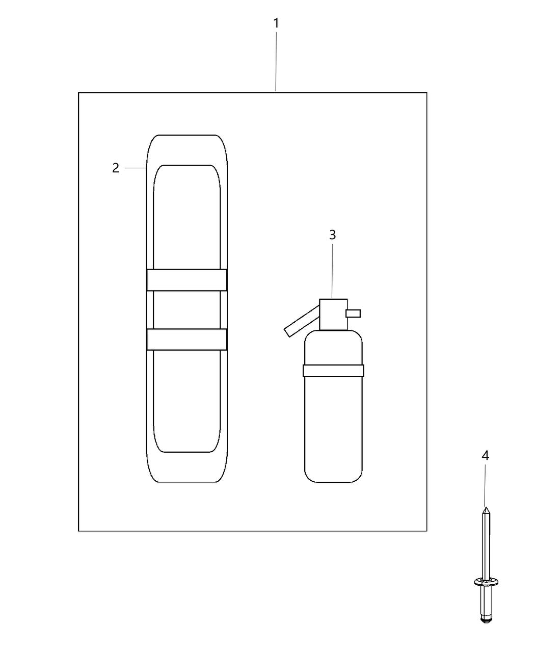 Mopar 68464775AA Emergency Kit Roadside Includes: Bag
