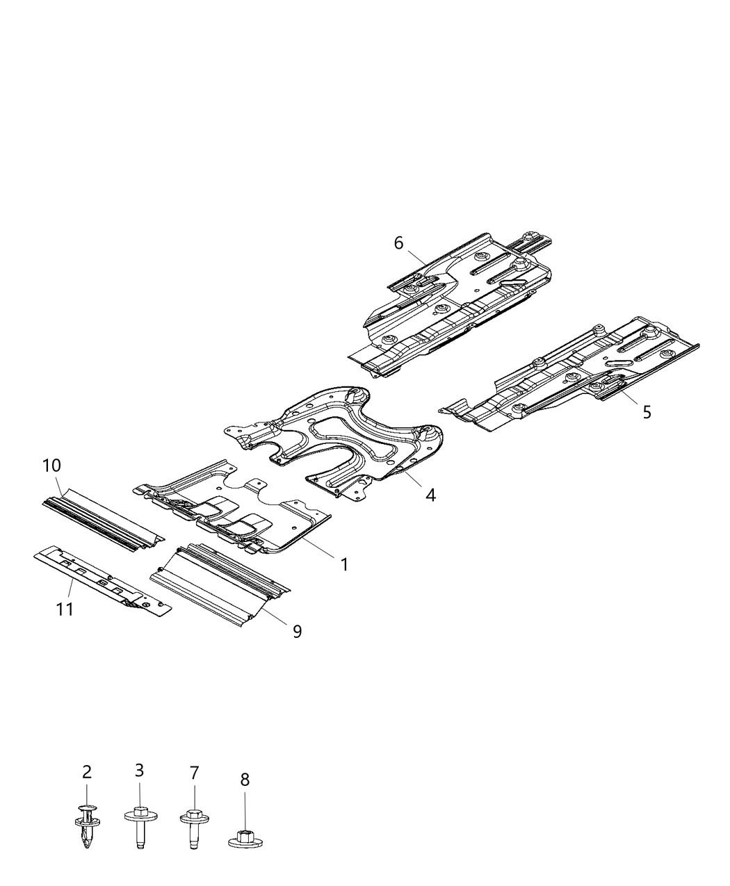 Mopar 68224914AB Skid Plate Front Right
