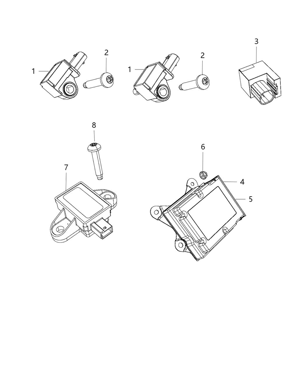 Mopar 68405937AA Module Occupant Restraint