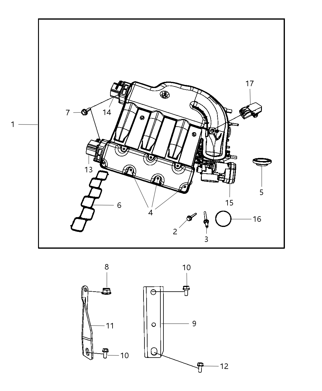 Mopar 4591985AB Bracket Intake Manifold