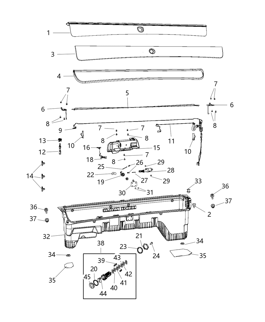 Mopar 68164865AA Mat Kit Cargo Bin