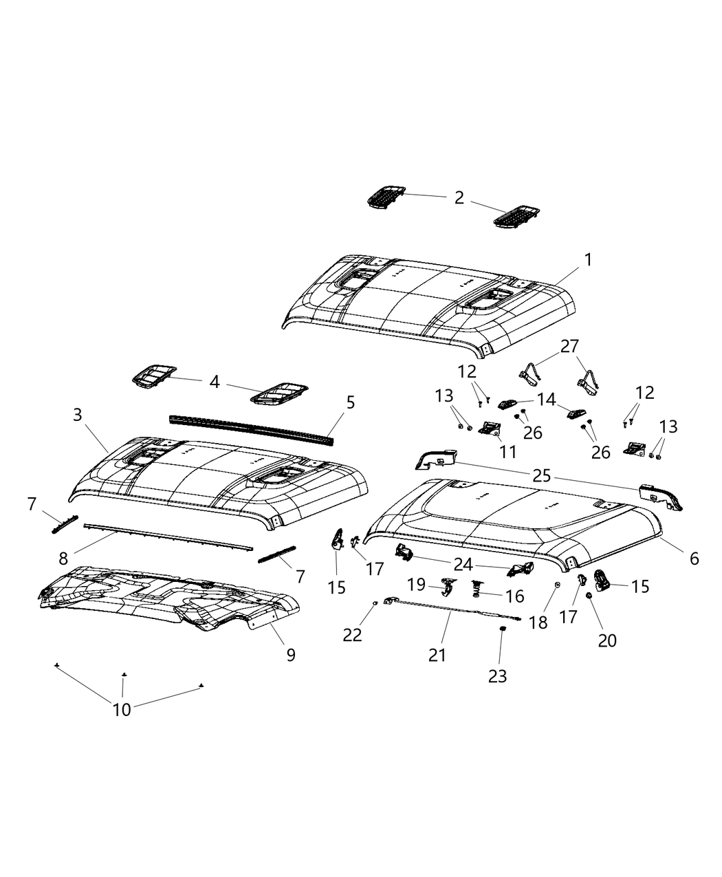 Mopar 68455153AA Footman Loop Windshield
