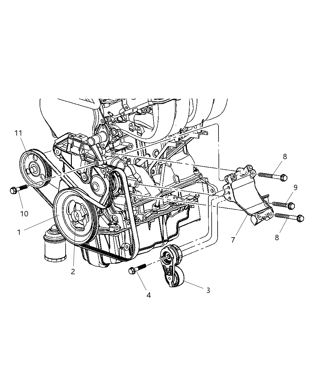 Mopar 4857511AA Power Steering Belt Shield