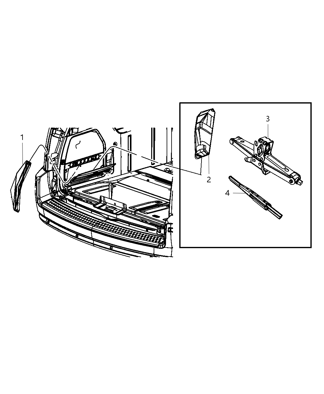 Mopar 4721852AB Bag Jack Tool Storage