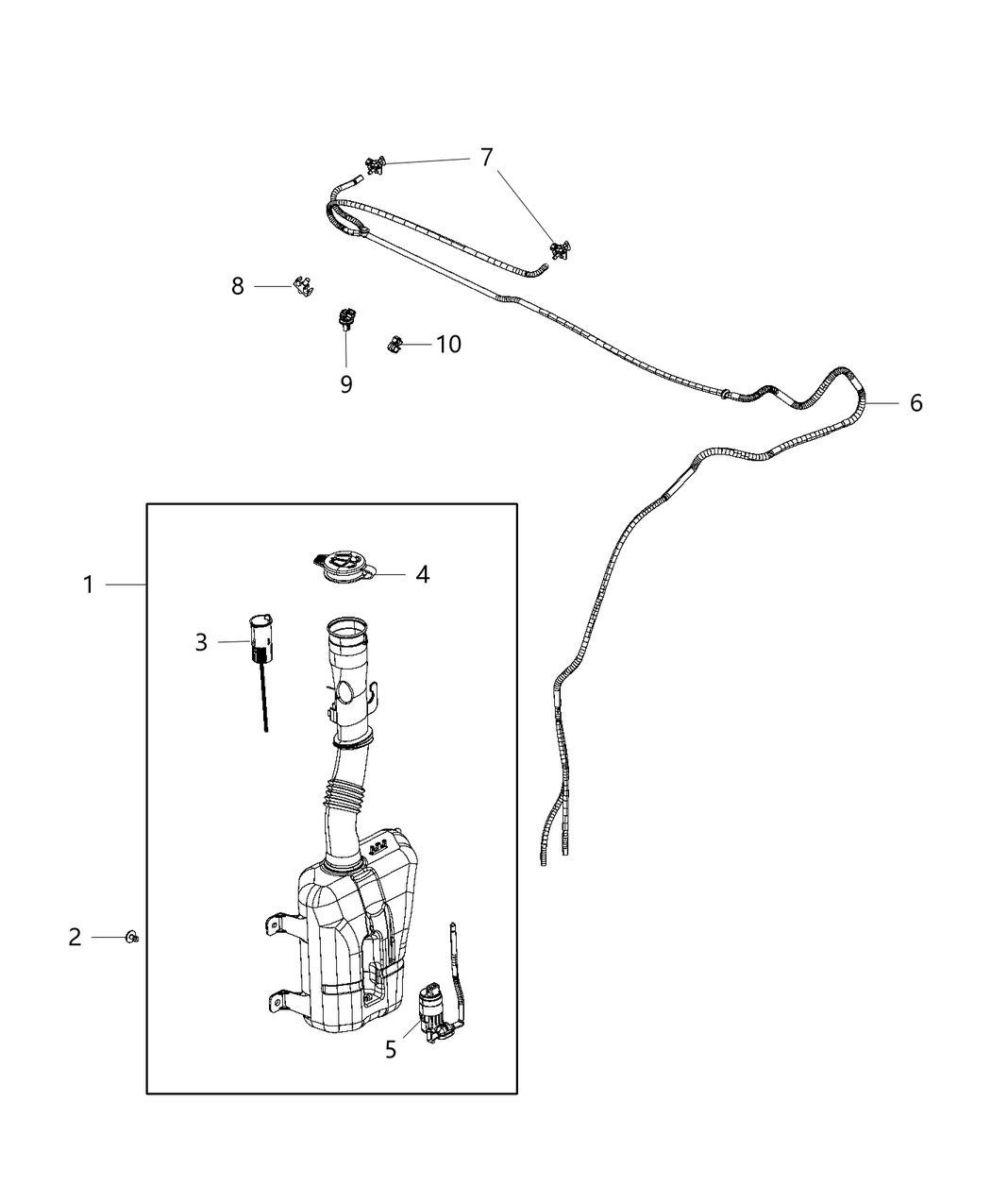 Mopar 68265934AA Hose Windshield Washer
