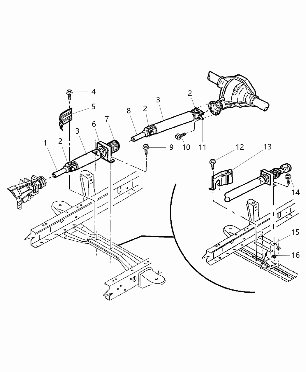 Mopar 52105388AA Bracket Drive Shaft Bearing