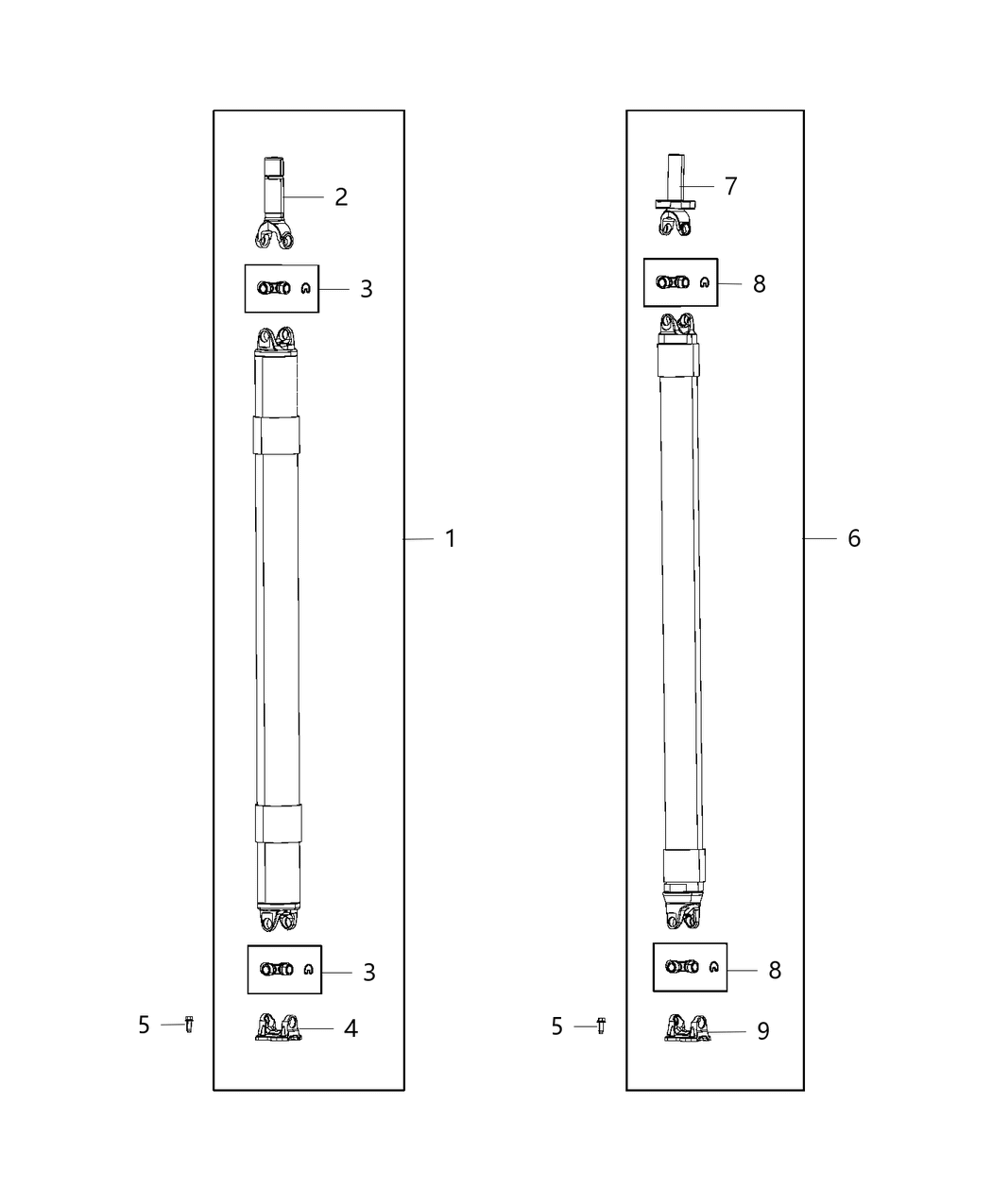 Mopar 68304482AA Drive Shaft, Rear
