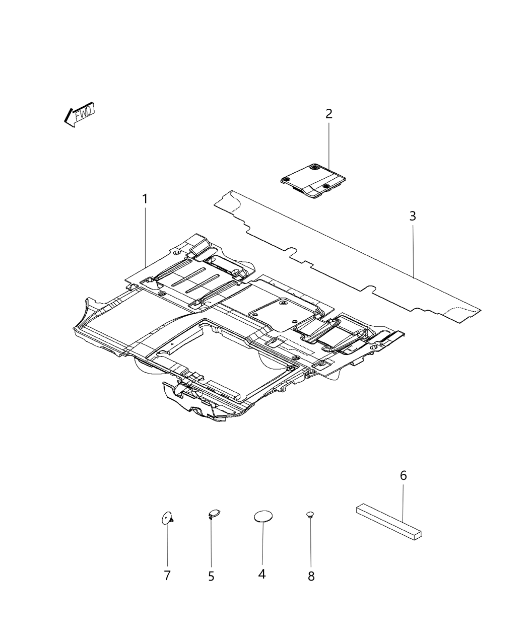 Mopar 5MJ38LDUAC Carpet Front Floor