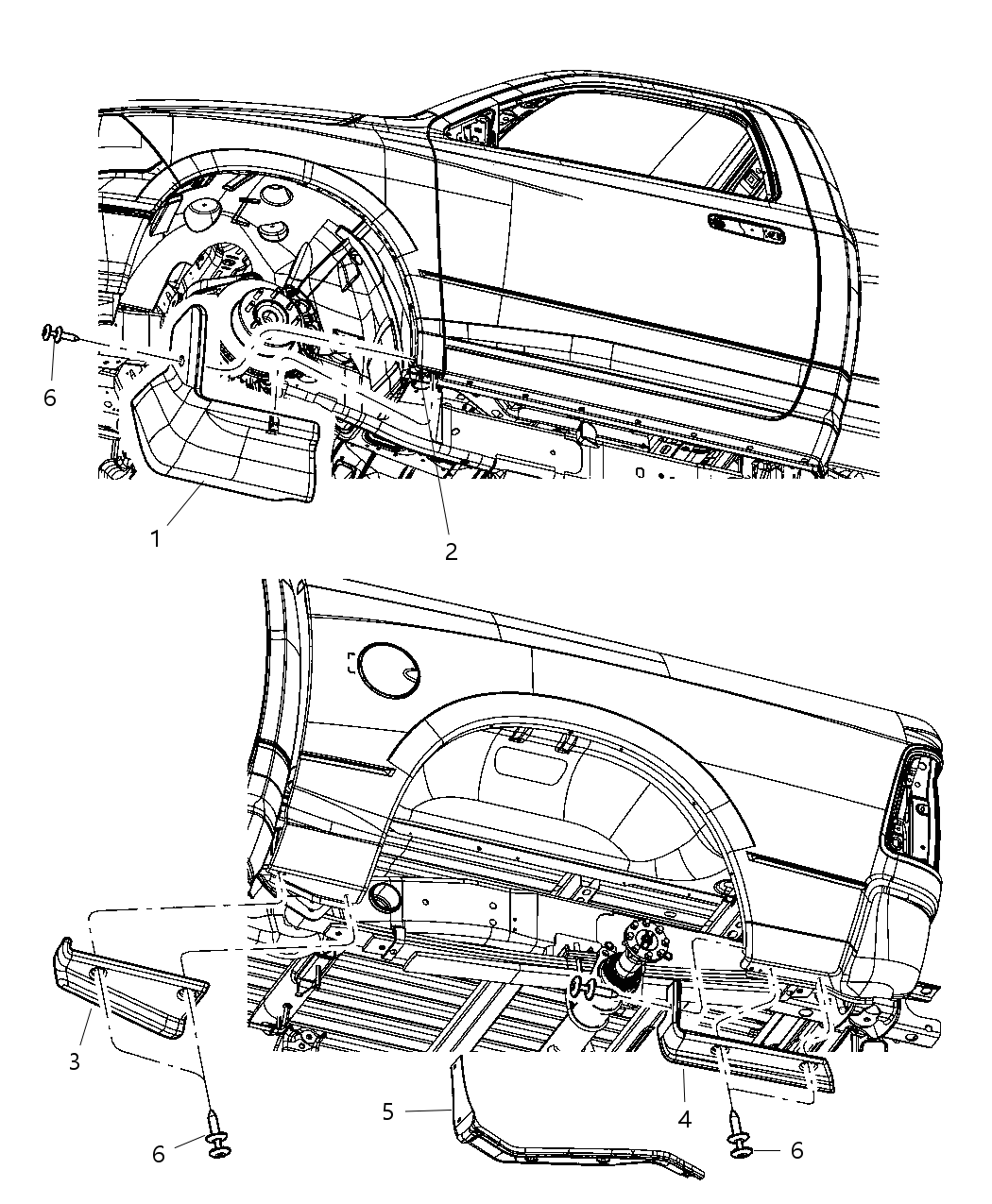 Mopar 5182168AB Guard Fender Lower Box Side