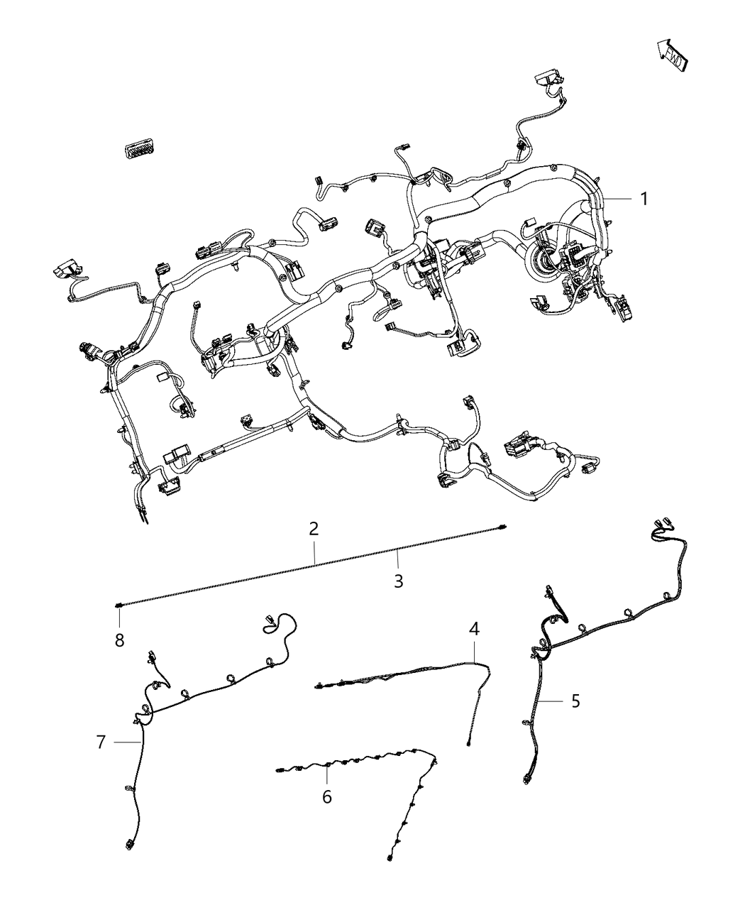 Mopar 68338807AB Wiring Instrument Panel