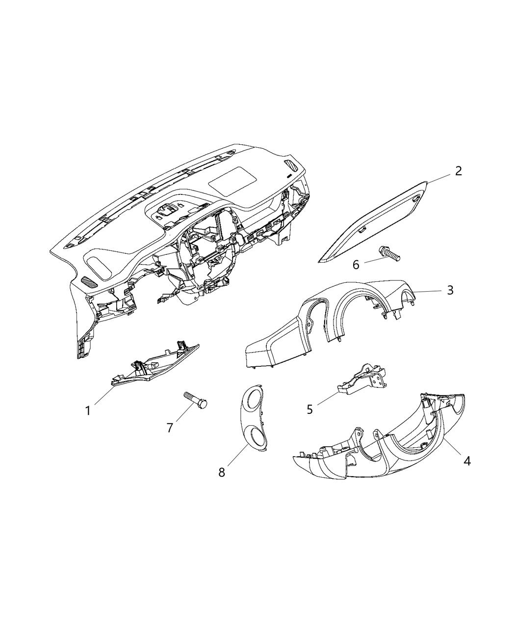 Mopar 68117535AA Bezel Instrument Panel