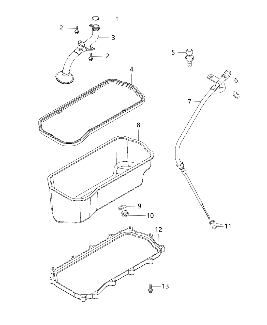 Mopar 68096977AA O Ring Engine Oil Indicator Tube